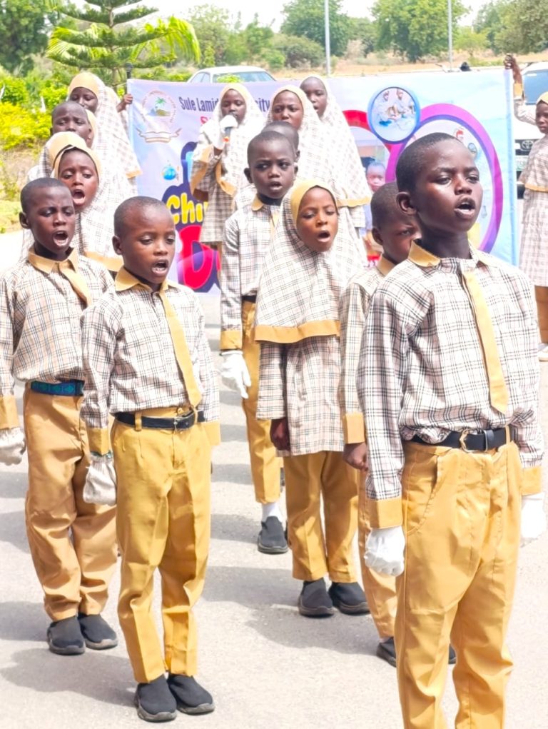 SLU Staff School Pupils Celebrate Children’s Day with VC at Senate Building